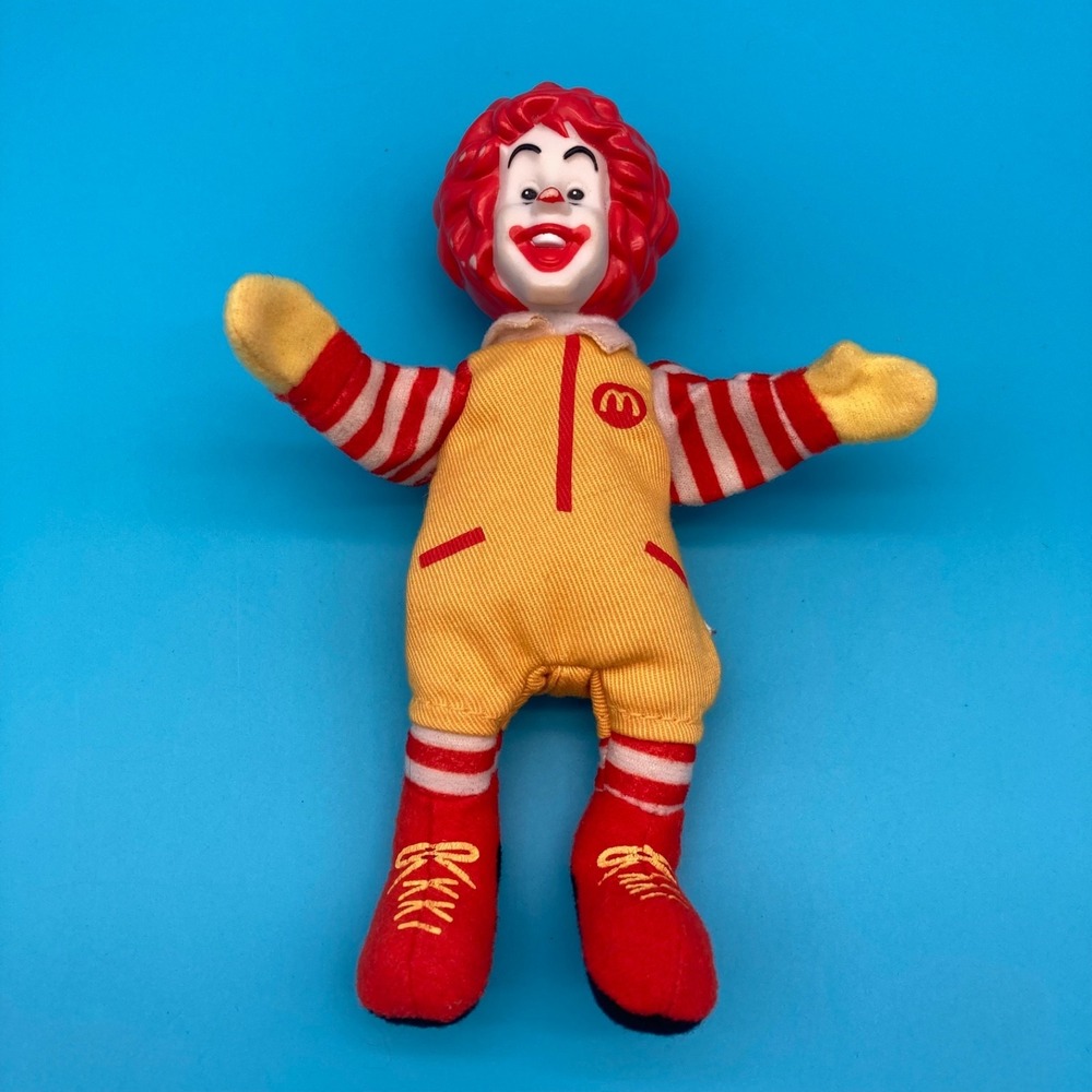 age 2002 McDonald's Ronald McDonald Plush Fabric Finger Puppet Toy
